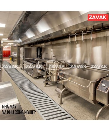 Rãnh Thoát Nước Inox 304 ZAVAK Grating GRT-AX257 (modun 1.2m)